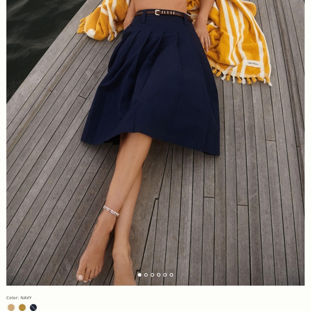 Anthropologie Endless Rose Pleated Skirt